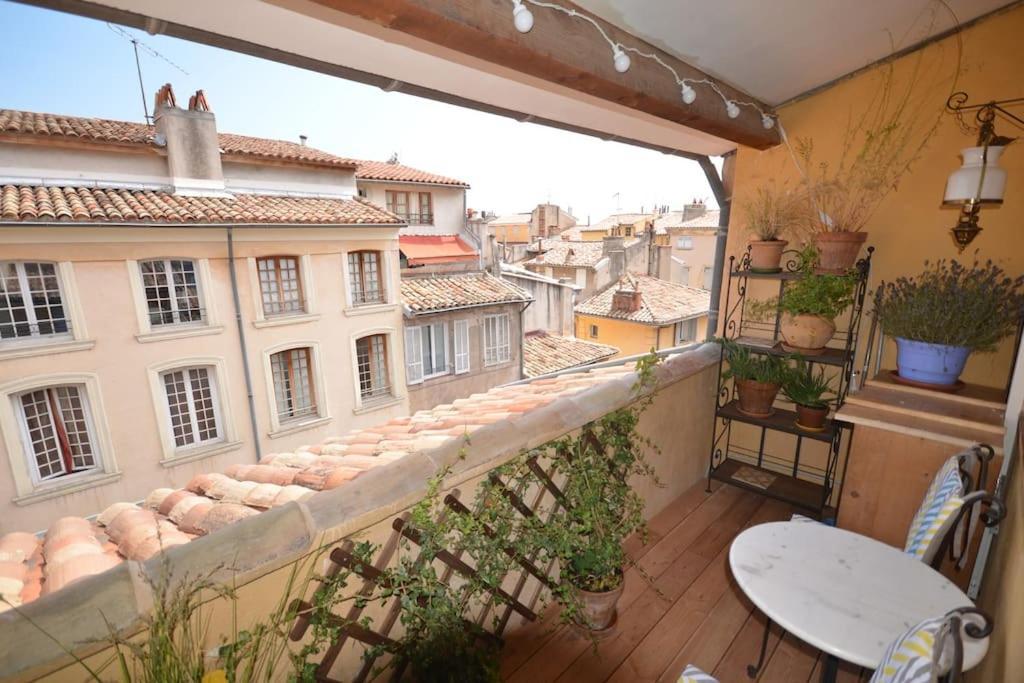 Le Dix Duplex Historical Center Balcony With View And Air Conditioning Aix-en-Provence Buitenkant foto